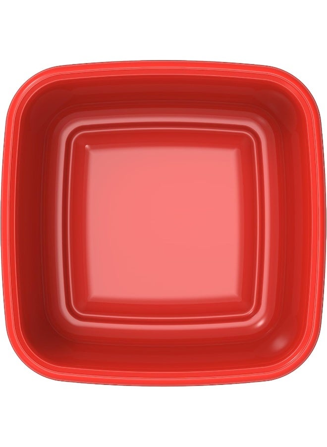 Cosmoplast - 12L Square Plastic Basin Tub Red 12.0Liters - Image 1