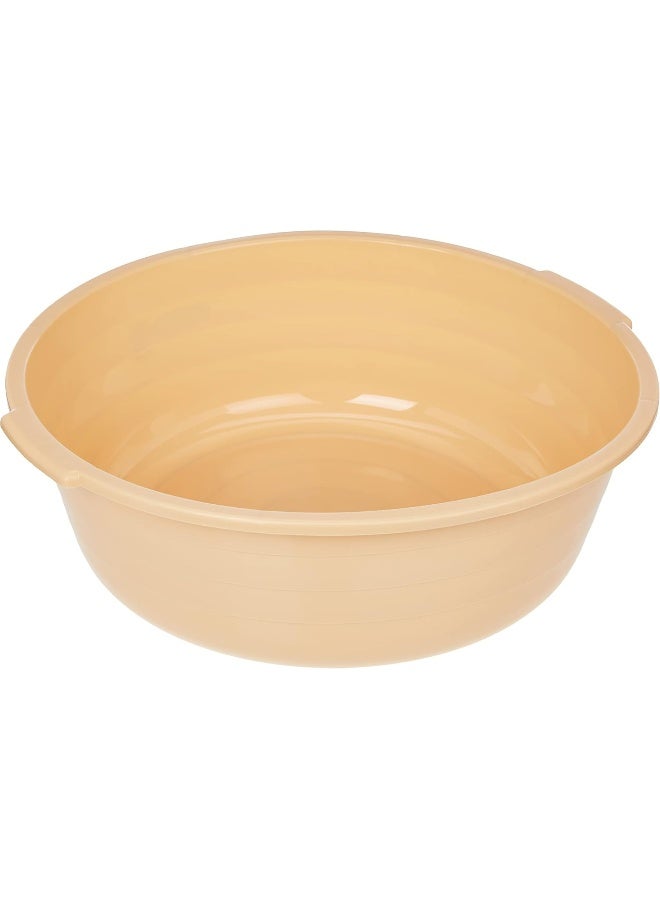 Cosmoplast 16" Round 14L Plastic Basin Tub (Ivory) Ivory 14.0Liters  - Image 1