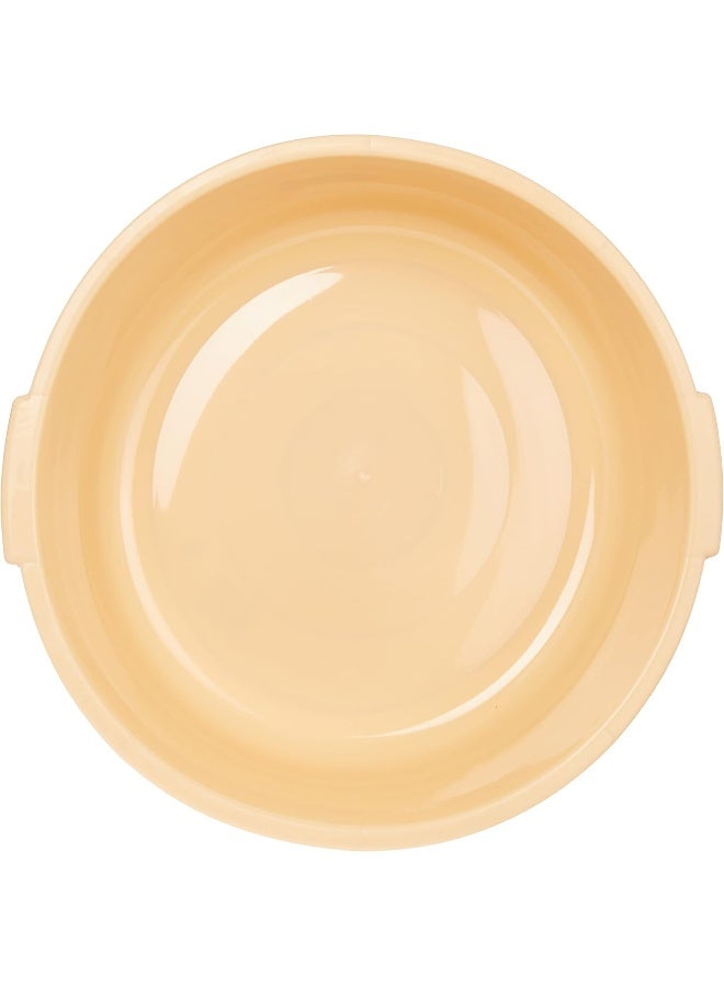 Cosmoplast 16" Round 14L Plastic Basin Tub (Ivory) Ivory 14.0Liters  - Image 3