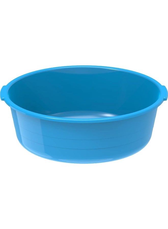 Cosmoplast 16" Round Plastic Basin Tub 14L Blue 14.0Liters