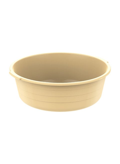 18" Round Plastic Basin Tub 22L Ivory 22.0Liters