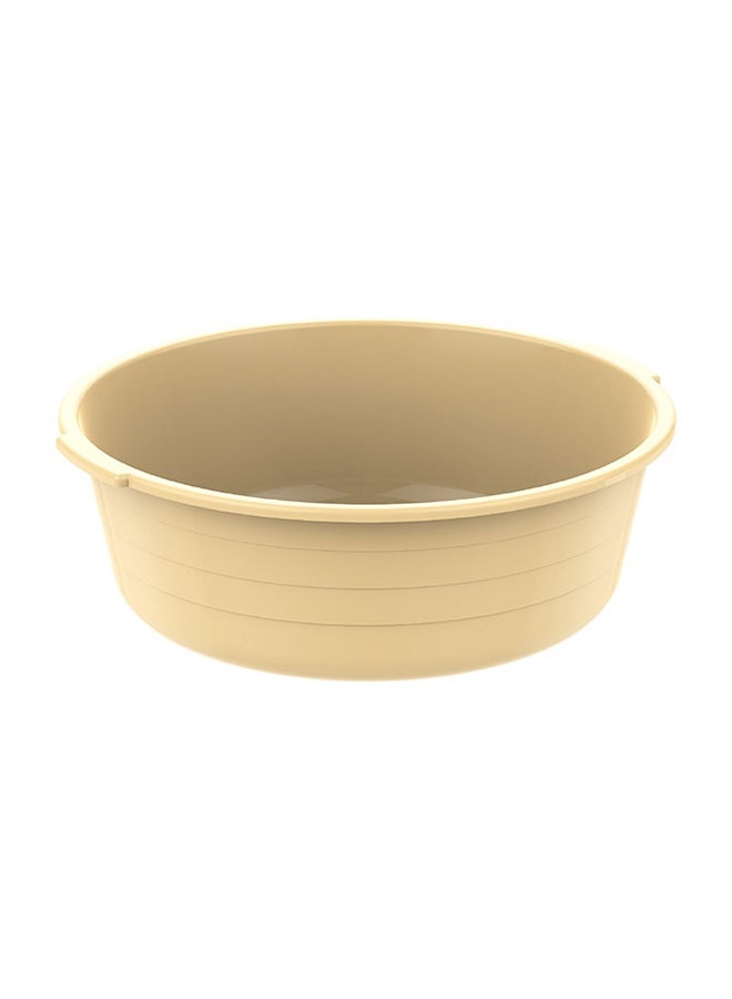 Cosmoplast 18" Round Plastic Basin Tub 22L Ivory 22.0Liters - Image 1
