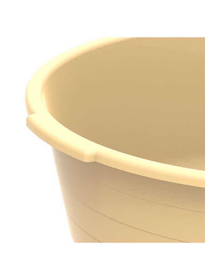 Cosmoplast 34L - Round 24" Plastic Basin Tub (Ivory) Ivory 34.0Liters  - Image 3