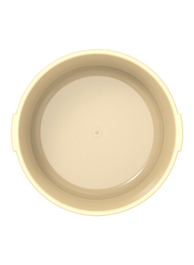 Cosmoplast 34L - Round 24" Plastic Basin Tub (Ivory) Ivory 34.0Liters  - Image 2
