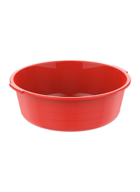 34L- 24" Round Plastic Basin Tub (Red) Red 34.0Liters