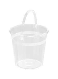 Cosmoplast 5L Round Plastic Bucket with Handle Transparent 5.0Liters  - Image 3