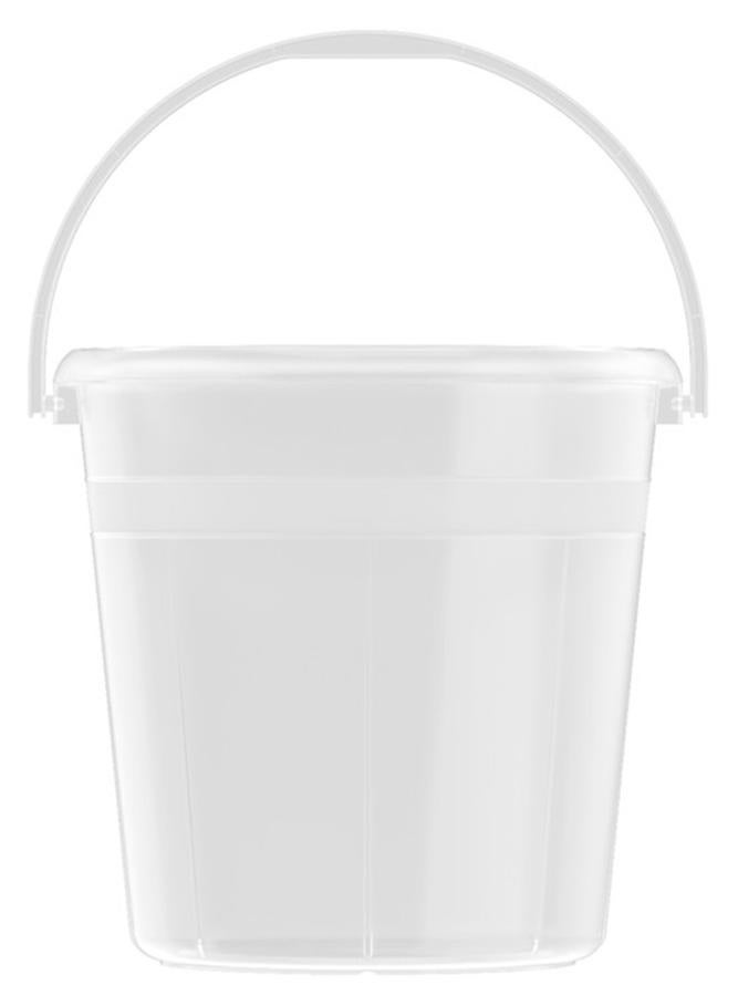 Cosmoplast 5L Round Plastic Bucket with Handle Transparent 5.0Liters - Image 1