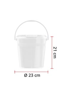 10L Round Plastic Bucket with Handle (Transparent ) Transparent 10Liters - pnsku/N13205146A/45/_/1728822974/b63c59e4-524c-4bf6-ad25-ffd36e14fad0