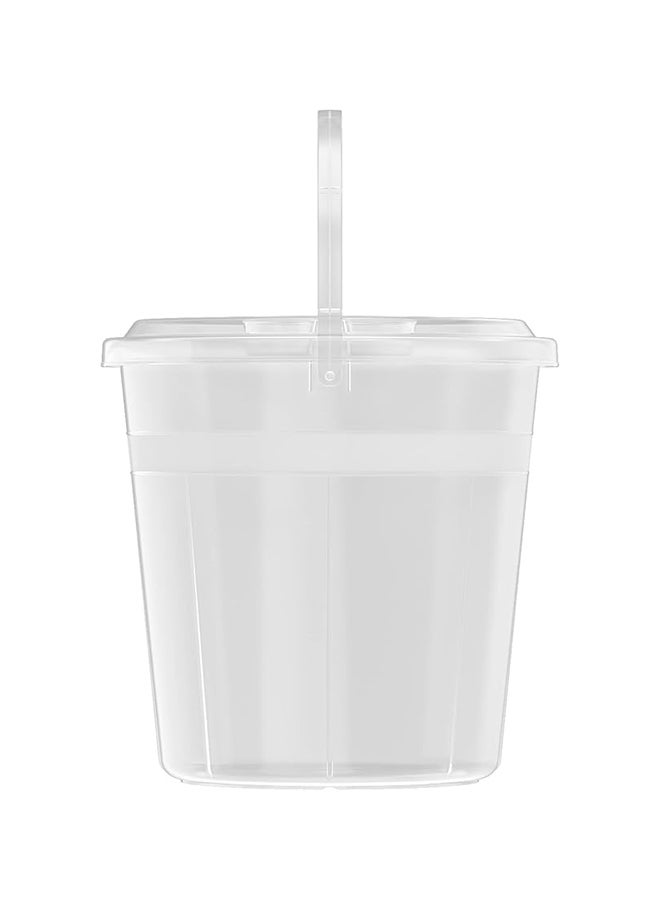 Cosmoplast 10L Round Plastic Bucket With Steel Handle (Transparent) Transparent  - Image 3