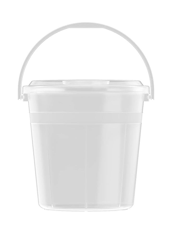 Cosmoplast 10L Round Plastic Bucket With Steel Handle (Transparent) Transparent  - Image 2