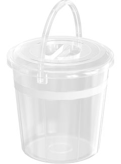 Cosmoplast 15L Round Clear Bucket With Steel Handle Transparent  - Image 1