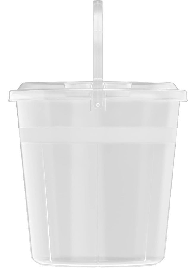 Cosmoplast 15L Round Clear Bucket With Steel Handle Transparent  - Image 3