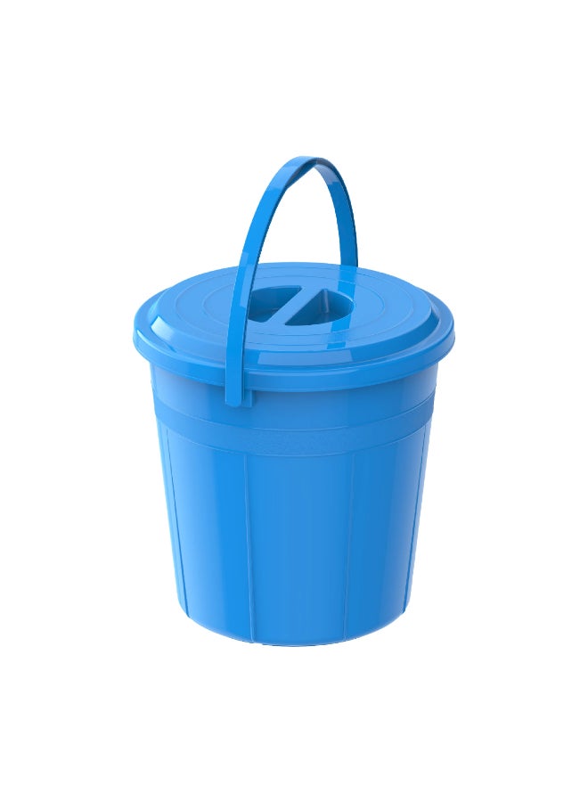 Cosmoplast - 20-Liter Round Plastic Bucket With Handle Blue - Image 1