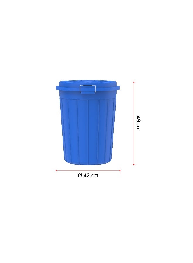 45L Round Plastic Drum With Lid Blue Red 45.0Liters - pnsku/N13205186A/45/_/1727247193/822c4240-65e2-4723-9c91-2a74165018a5