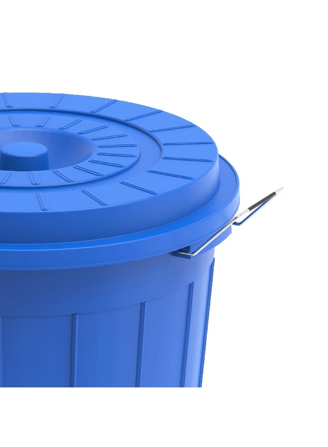 Cosmoplast 45L Round Plastic Drum With Lid, Blue 45.0Liters  - Image 5