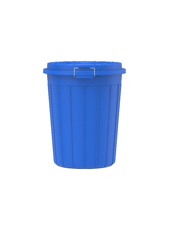Cosmoplast 45L Round Plastic Drum With Lid, Blue 45.0Liters  - Image 4