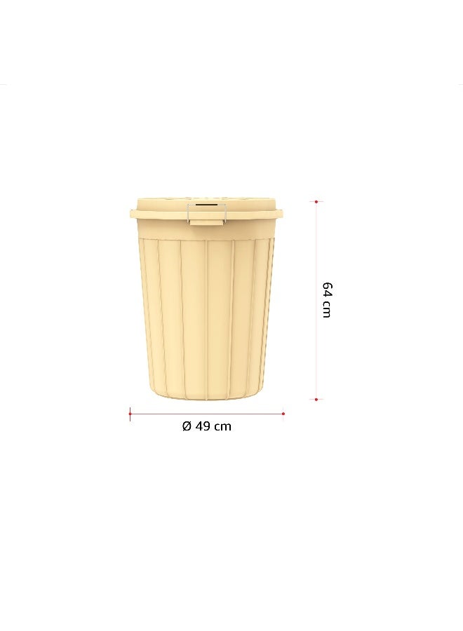 Cosmoplast 80L Round Plastic Drum With Lid  (Blue)80.0Liters Blue 80.0Liters  - Image 5