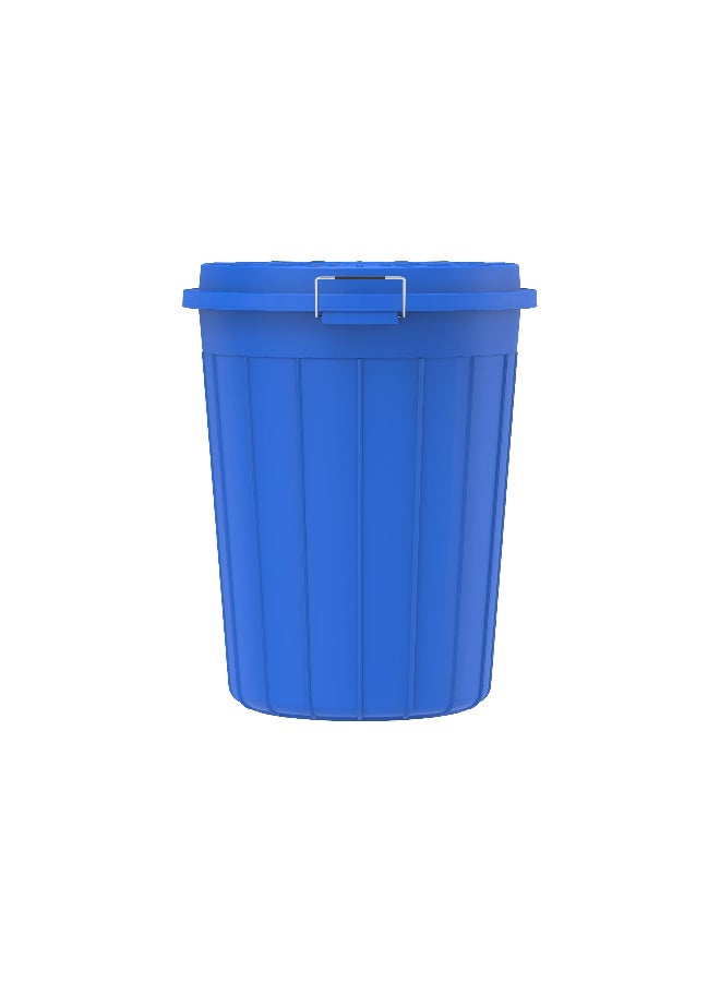 Cosmoplast - 100L Round Plastic Drum With Lid, Blue - Image 1