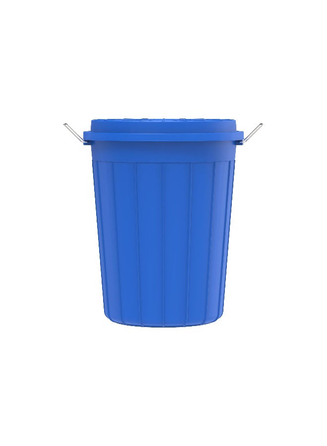 Cosmoplast - 100L Round Plastic Drum With Lid, Blue - Image 1