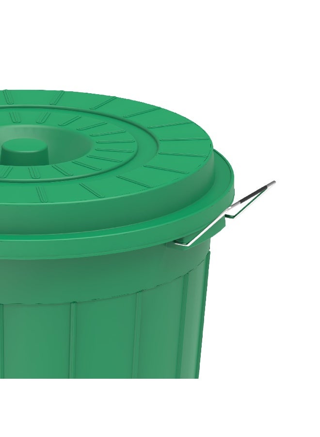 Cosmoplast 100L Round Plastic Drum With Lid (Green) Blue 100Liters  - Image 3