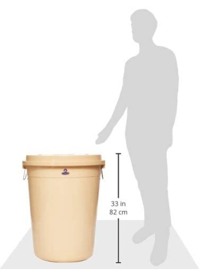 Cosmoplast 100L Round Plastic Drums with Lid Green 30.0Liters  - Image 3