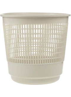Cosmoplast 9L Round Waste Paper Basket, Off White Off White 9.0Liters  - Image 4