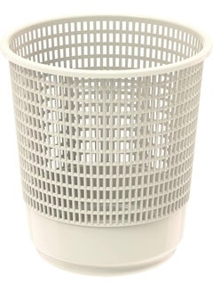 Cosmoplast 9L Round Waste Paper Basket, Off White Off White 9.0Liters  - Image 1
