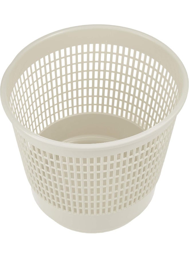 Cosmoplast 9L Round Waste Paper Basket, Off White Off White 9.0Liters  - Image 5