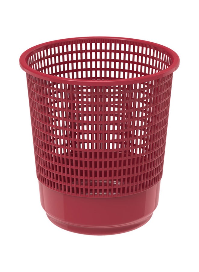 Cosmoplast Waste Paper BasketS- Dark Red 9.0Liters  - Image 1
