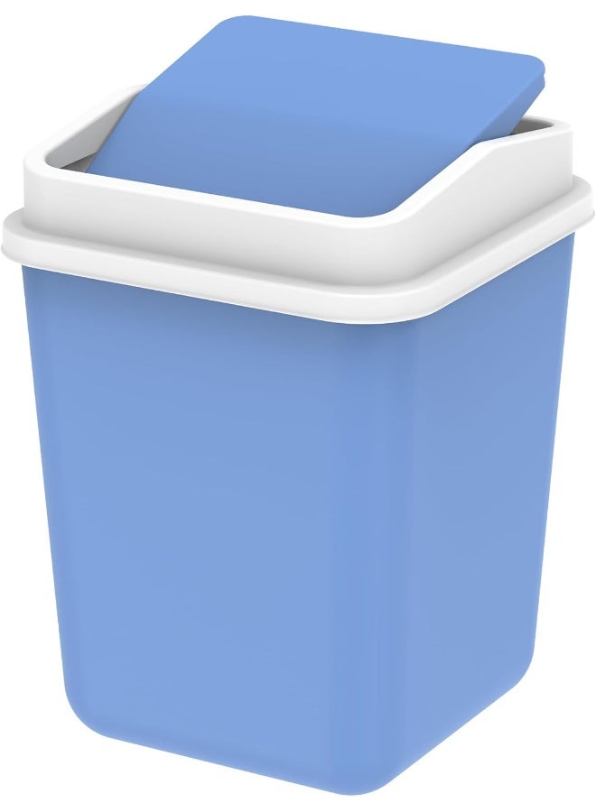 Cosmoplast - 15L Swivel Waste Bin With Swing Lid (Sky Blue) Sky Blue 15.0Liters - Image 1