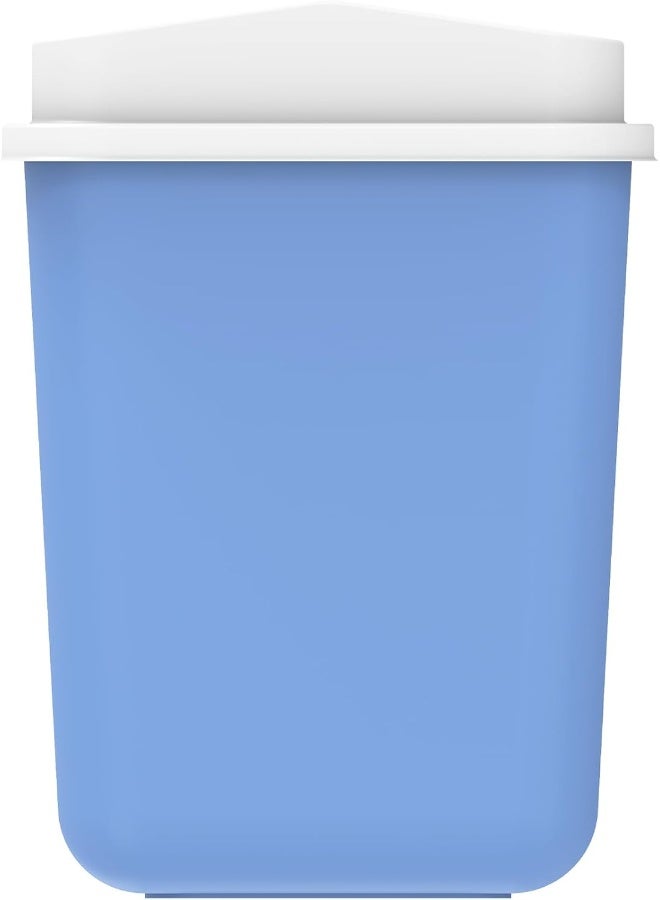 Cosmoplast - 15L Swivel Waste Bin With Swing Lid (Sky Blue) Sky Blue 15.0Liters - Image 1
