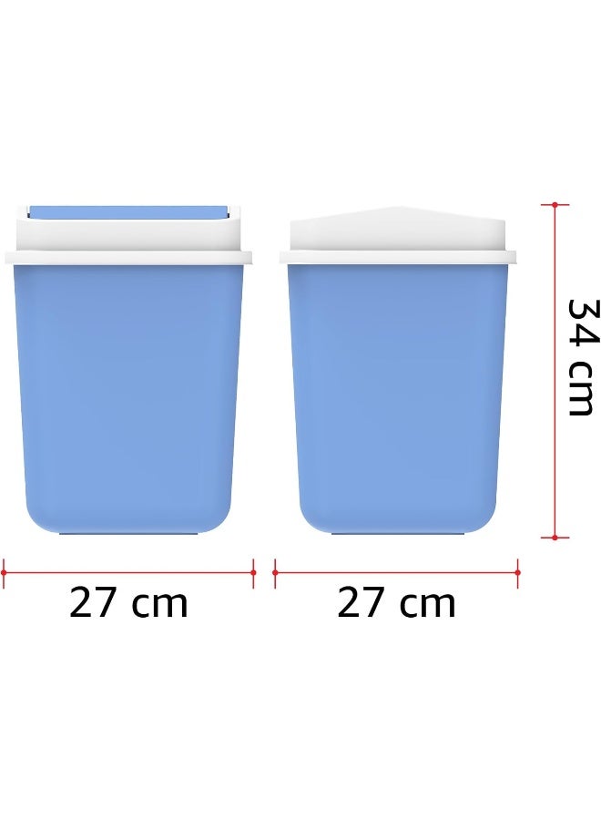 Cosmoplast - 15L Swivel Waste Bin With Swing Lid (Sky Blue) Sky Blue 15.0Liters - Image 1