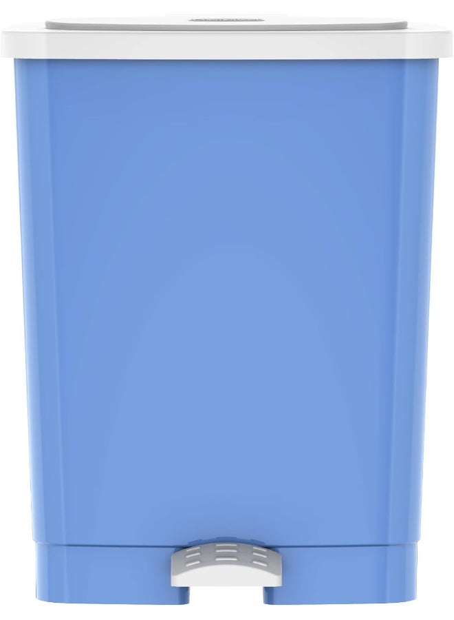 Cosmoplast 17L Step-On Waste Bin With Pedal  Sky Blue Sky Blue 17.0Liters  - Image 2
