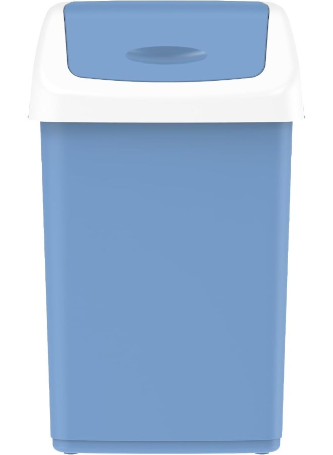 46L Flip-Top Waste Bin With Swing Lid (Sky Blue) Sky Blue 46.0Liters - pnsku/N13205251A/45/_/1728979060/05b1e639-36f4-465a-a7c5-1deeeab3a676
