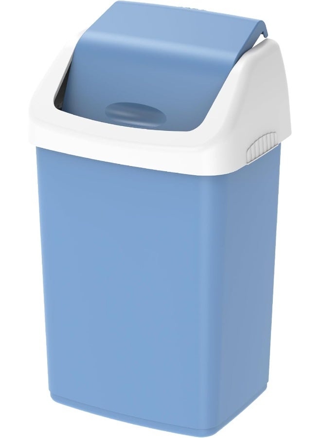 46L Flip-Top Waste Bin With Swing Lid (Sky Blue) Sky Blue 46.0Liters - pnsku/N13205251A/45/_/1728979060/b50307f3-f3db-47b2-9d7c-24e8e9e6ee5a