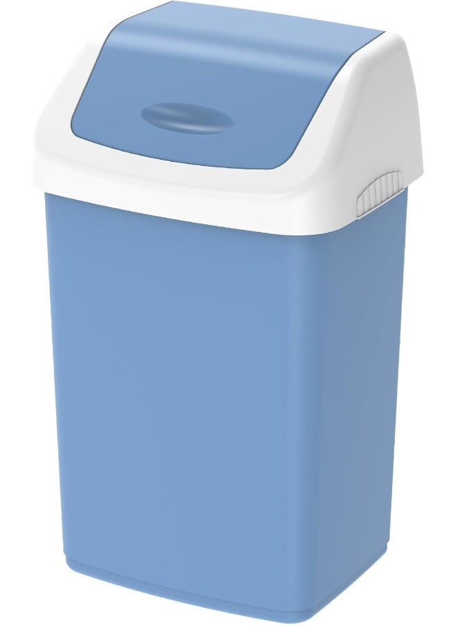 46L Flip-Top Waste Bin With Swing Lid (Sky Blue) Sky Blue 46.0Liters - pnsku/N13205251A/45/_/1728979060/d5983f33-17f0-4512-914f-cfabc928508a