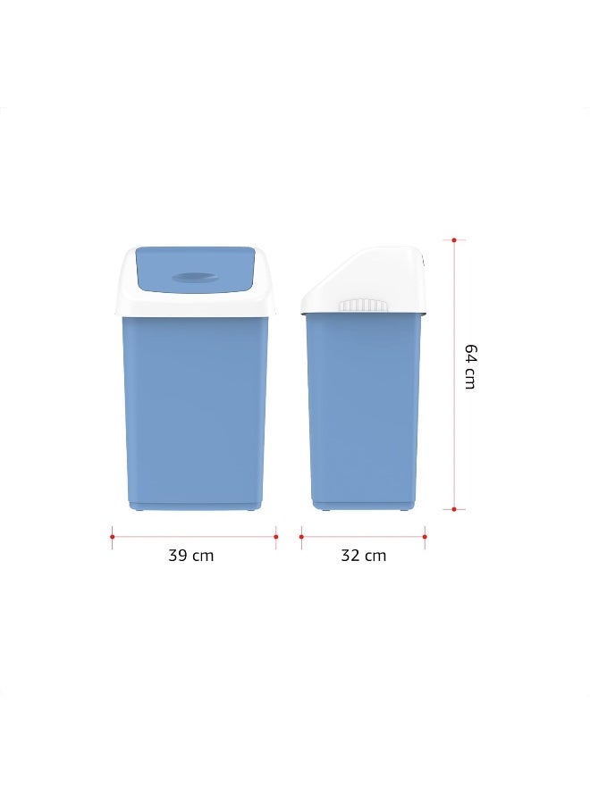 46L Flip-Top Waste Bin With Swing Lid (Sky Blue) Sky Blue 46.0Liters - pnsku/N13205251A/45/_/1728979061/2638e7ef-491c-4f73-b845-007483dcf844