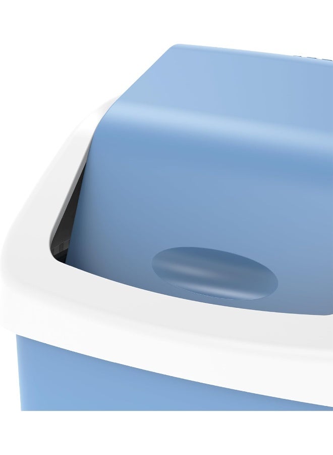 46L Flip-Top Waste Bin With Swing Lid (Sky Blue) Sky Blue 46.0Liters - pnsku/N13205251A/45/_/1728979062/88daa172-9d92-4617-a87c-7c6a71c1d031