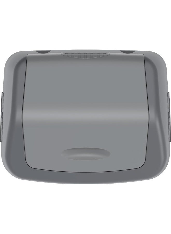 Cosmoplast 46L Flip-Top plastic Waste Bin with Swing Lid (Pearl Grey) Pearl Grey 46.0Liters  - Image 5