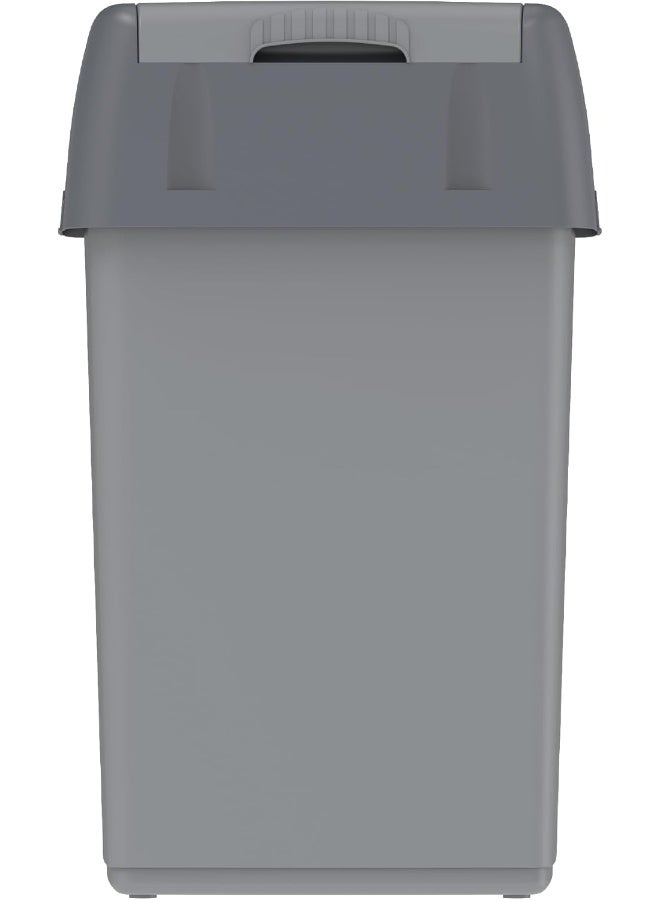 Cosmoplast 46L Flip-Top plastic Waste Bin with Swing Lid (Pearl Grey) Pearl Grey 46.0Liters  - Image 4