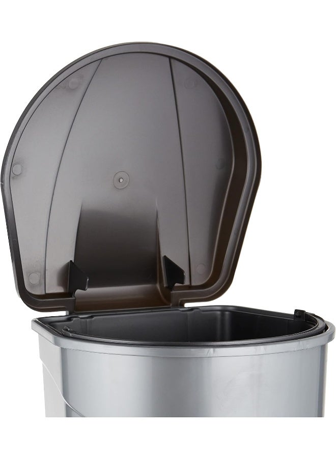 Cosmoplast - 15L  Pedal Waste Bin   Plastic  31 X W 32 X H 39 Cm Pearl Grey 15.0Liters - Image 1