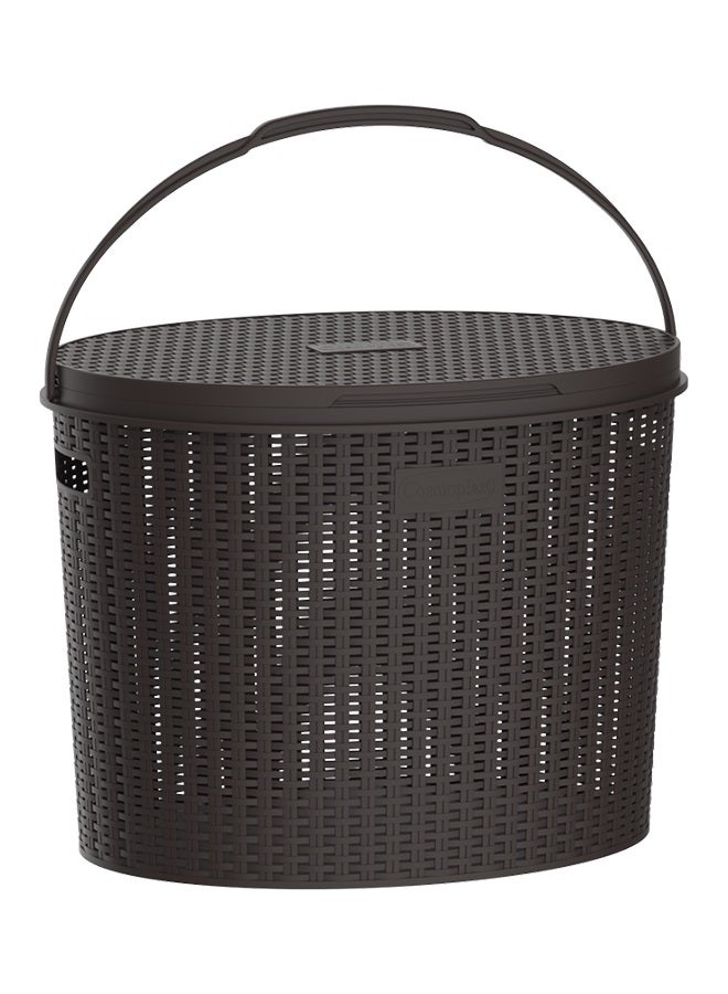 Cosmoplast - 27L Cedarattan Picnic Basket Brown 27.0Liters - Image 1