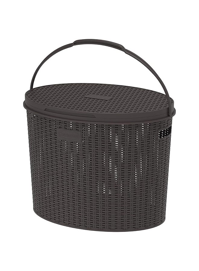 Cosmoplast - 27L Cedarattan Picnic Basket Brown 27.0Liters - Image 1
