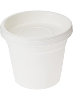 Cosmoplast Plastic Round Flowerpot White  - Image 2
