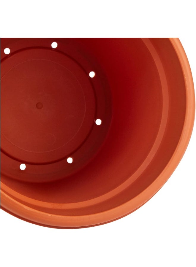 Cosmoplast 10" Flower Pot  with Tray- Terracota Terracota  - Image 4