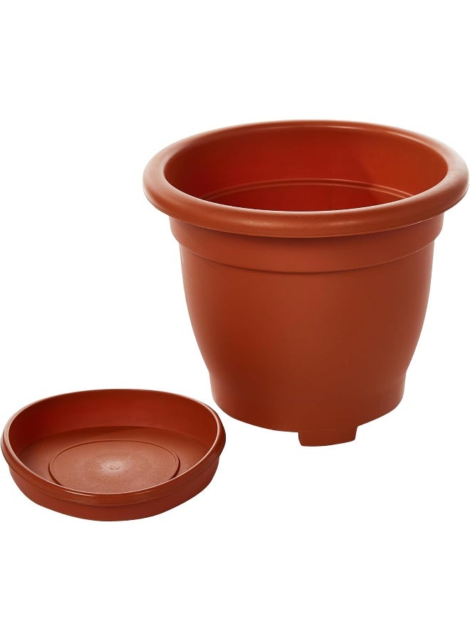 Cosmoplast Round Flower Pot 20 Plastic  55 x 55 x 45 cm Terracota  - Image 3