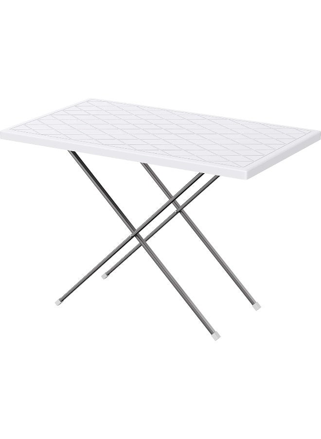 Cosmoplast - Folding Picnic Table With Steel Legs White - Image 1