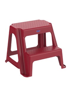 Ladder Stool- L 46 x W 47 x H 41 cm plastic Dark Red