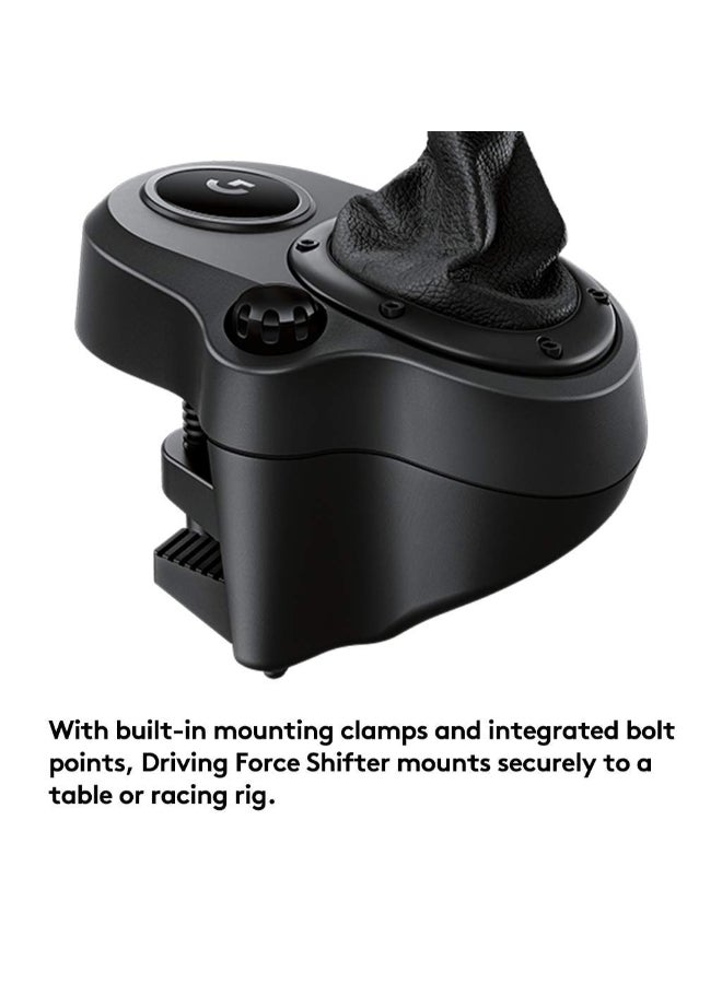 Logitech Driving Force Shifter Compatible with G29, G920 & G923 Racing Wheels for-PS 5, PS 4, Xbox-Series, and-PC 6-Speed with Push-Down Reverse Gear, Leather Knob & Boot - Black - Image 5