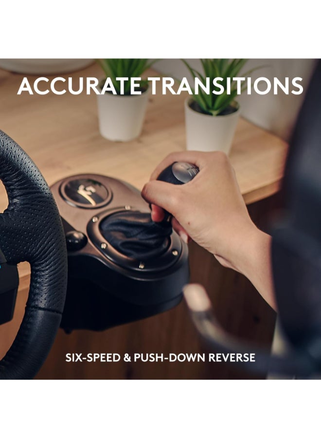 Logitech Driving Force Shifter Compatible with G29, G920 & G923 Racing Wheels for-PS 5, PS 4, Xbox-Series, and-PC 6-Speed with Push-Down Reverse Gear, Leather Knob & Boot - Black - Image 2